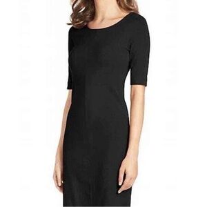 Diane Von Furstenberg Raquel Knee-lenght Dress Black Scoop Neck Stretchy